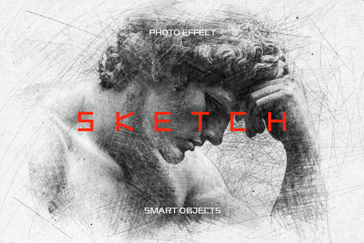 B and W Sketch Photo Effect 1