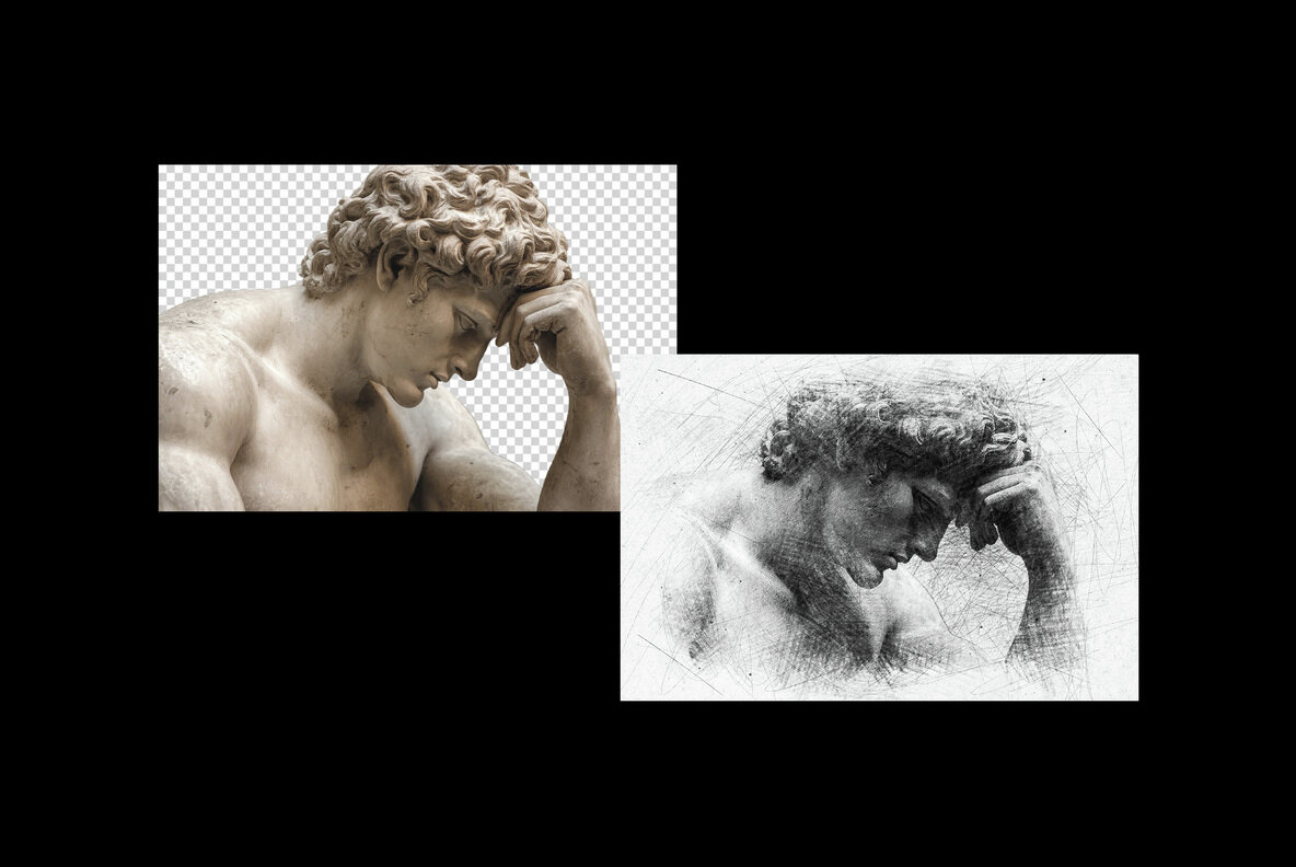 B and W Sketch Photo Effect 7