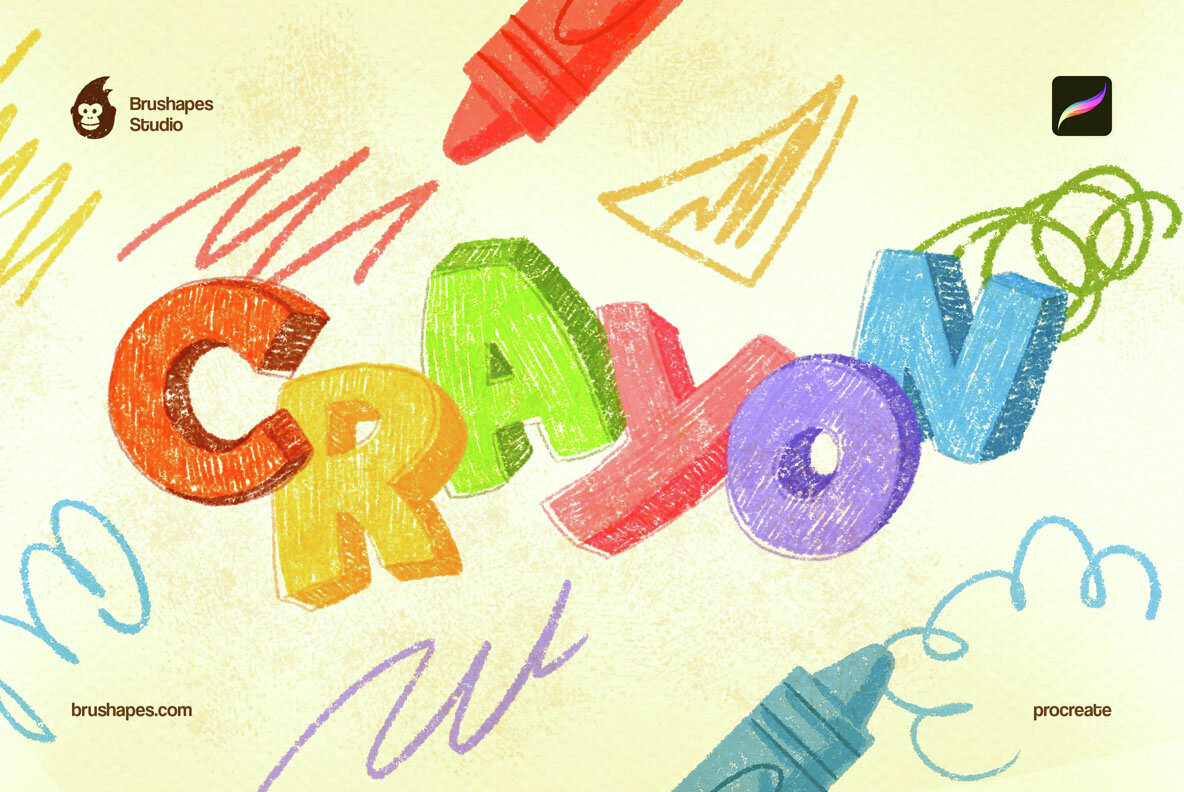 Joyful Crayon Procreate Brushes 4