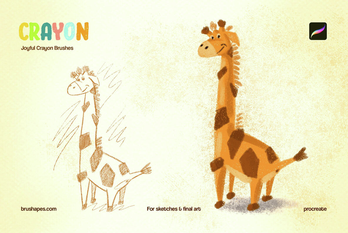 Joyful Crayon Procreate Brushes 6