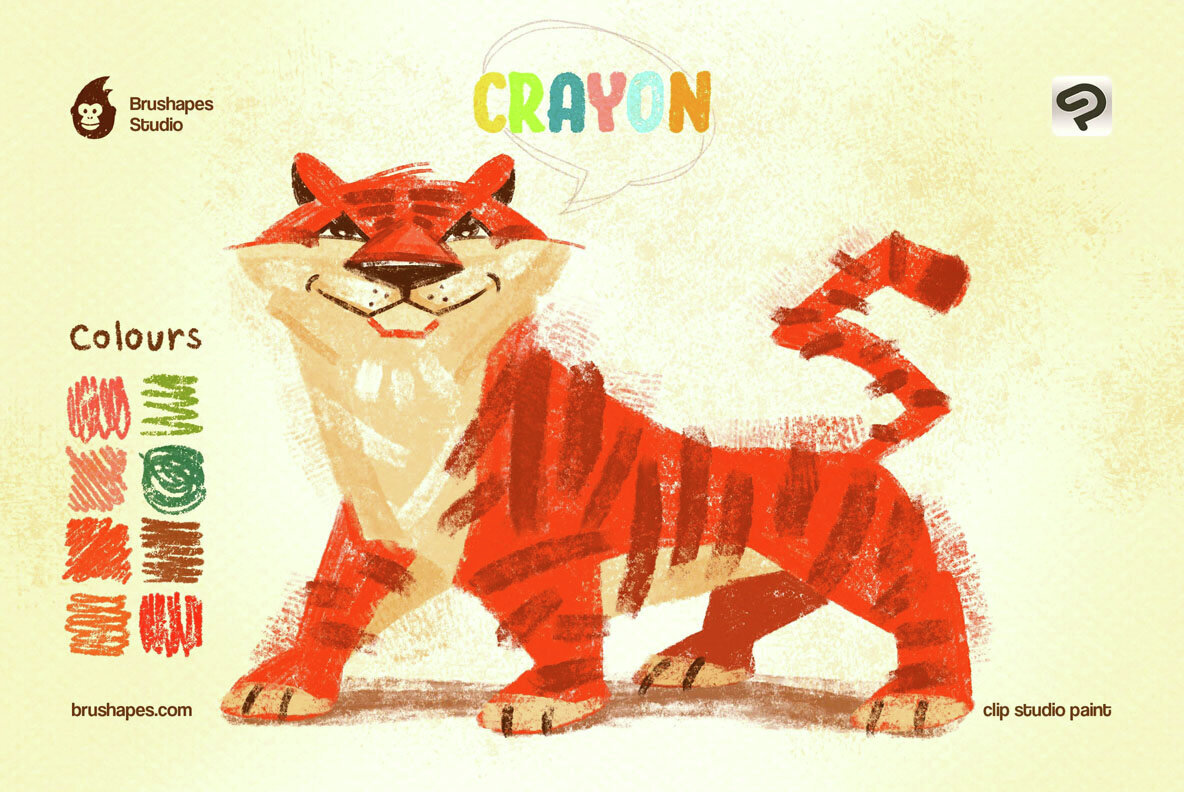 Joyful Crayon Clip Studio Brushes 2