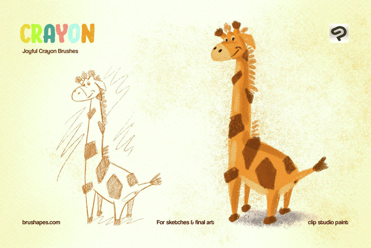 Joyful Crayon Clip Studio Brushes 6