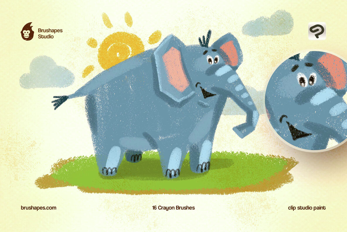 Joyful Crayon Clip Studio Brushes 7