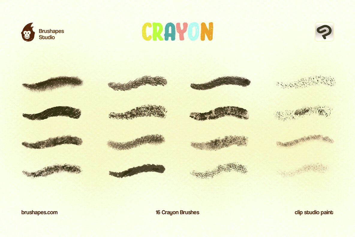 Joyful Crayon Clip Studio Brushes 8