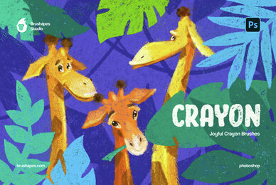Joyful Crayon Photoshop Brushes