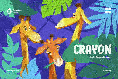 Joyful Crayon Multi App Brushes