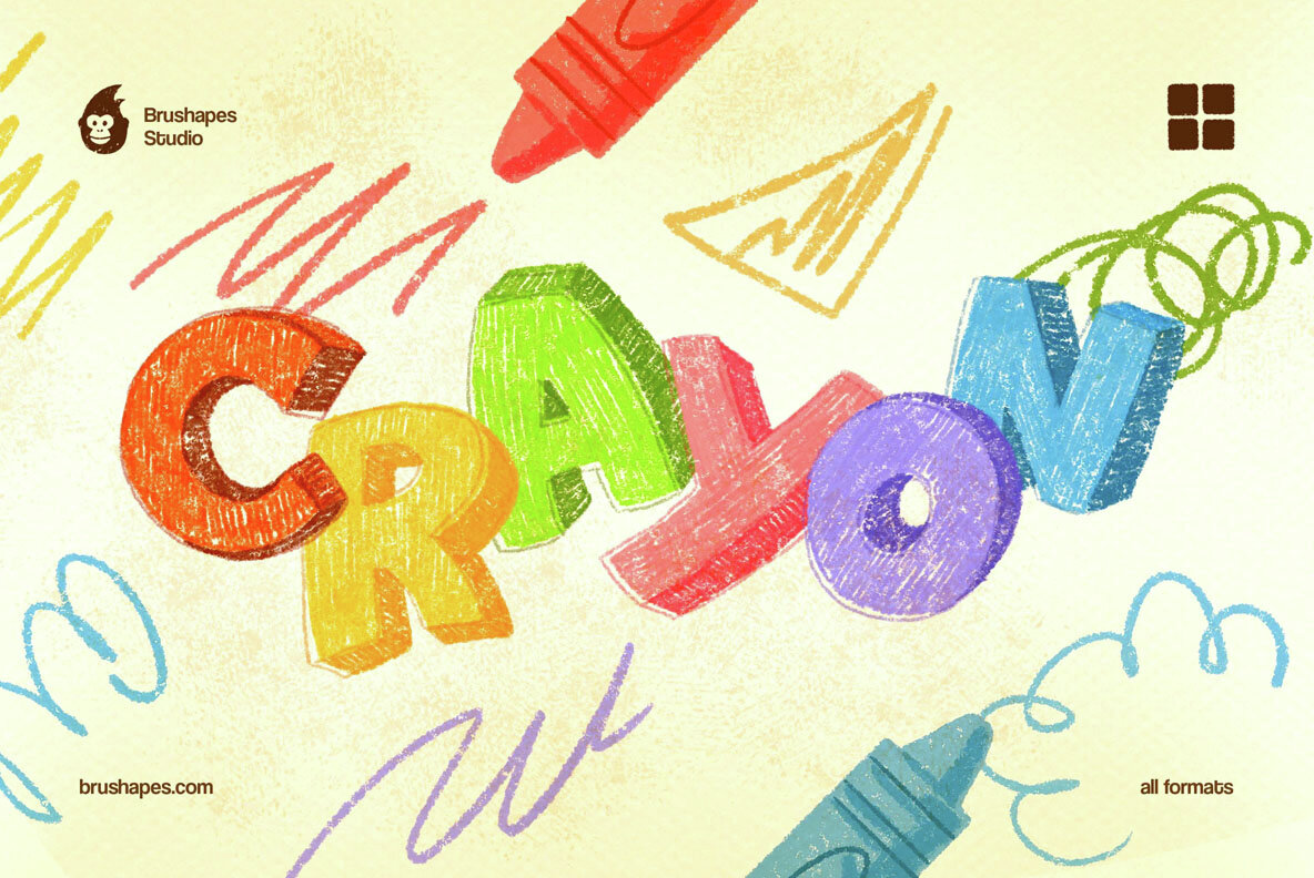 Joyful Crayon Multi App Brushes 4