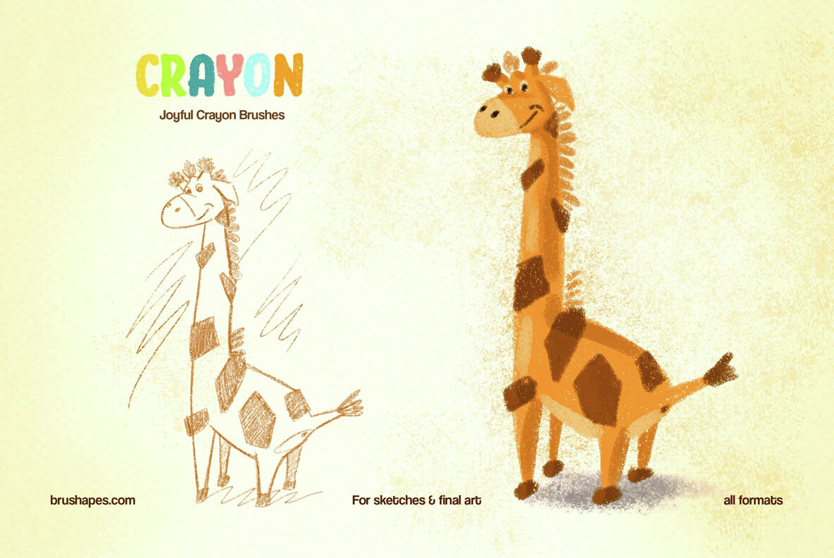 Joyful Crayon Multi App Brushes 6