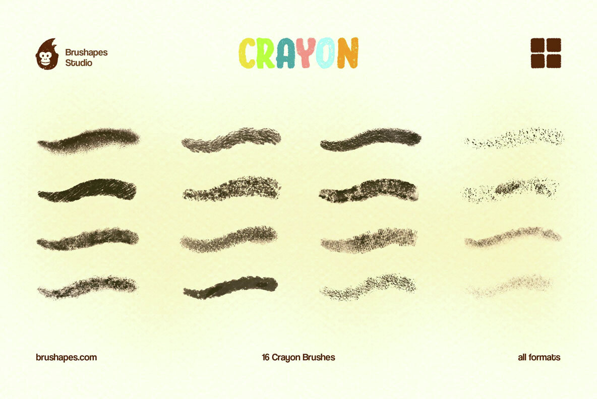 Joyful Crayon Multi App Brushes 8