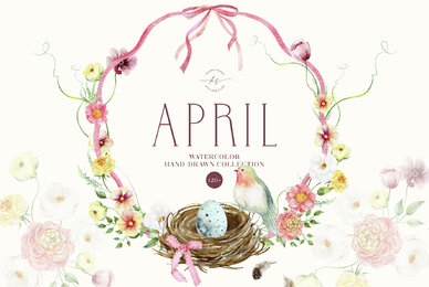 APRIL   Watercolor Spring Collection