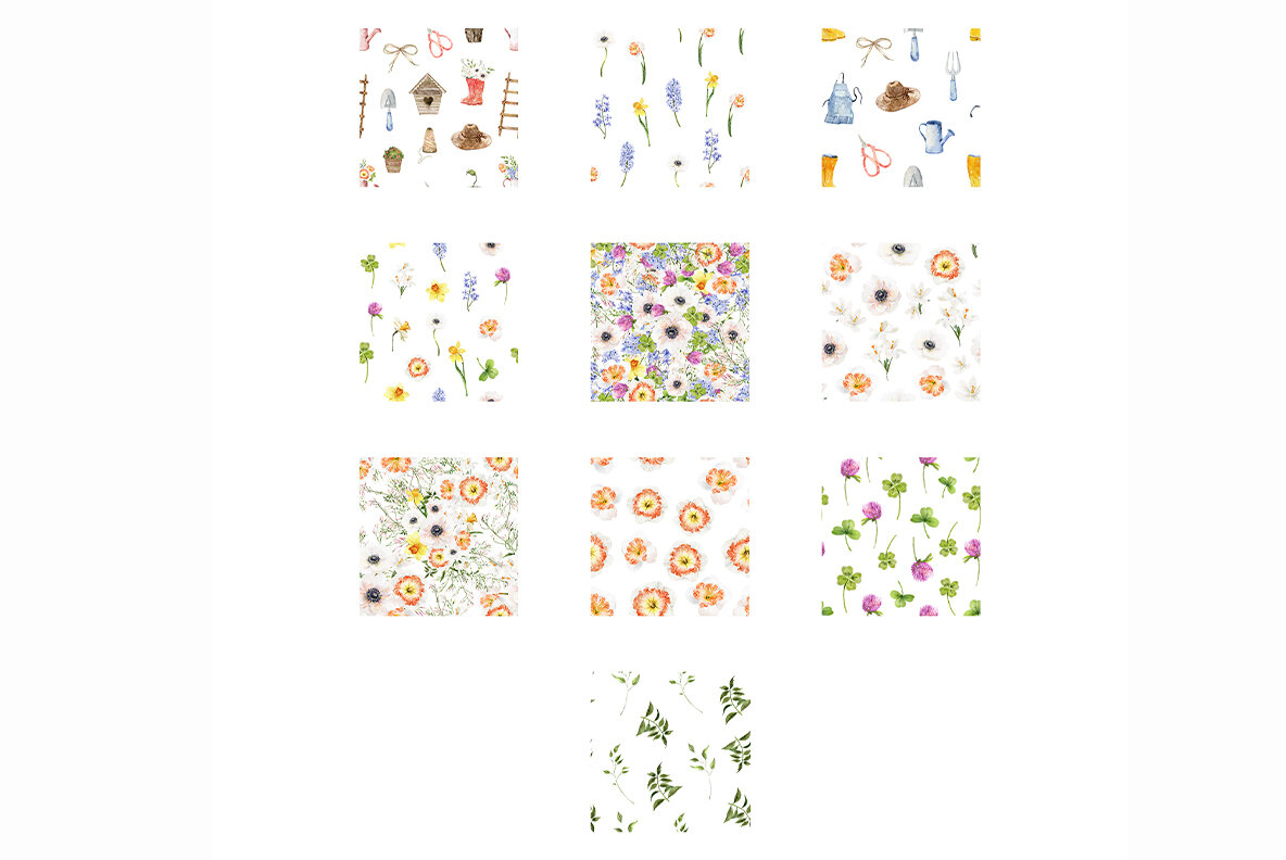 March   Watercolor Spring Collection 9