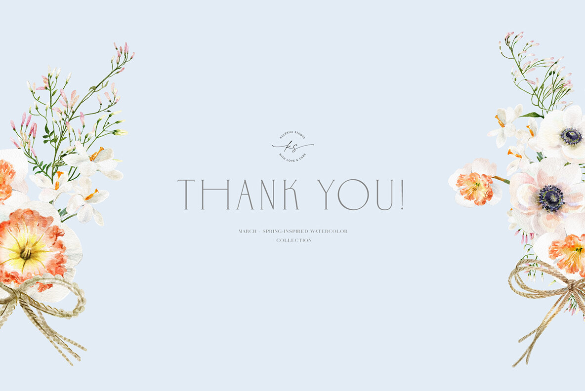 March   Watercolor Spring Collection 13