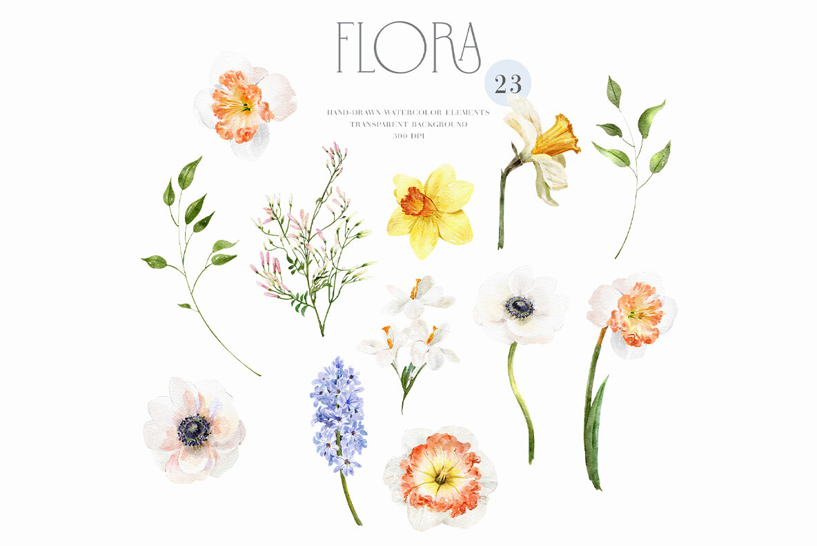 March   Watercolor Spring Collection 19