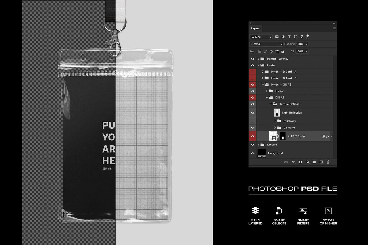 Authentic Lanyard   ID Badge Mockup 5