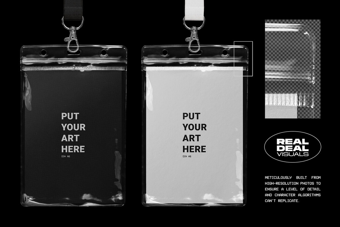 Authentic Lanyard   ID Badge Mockup 6