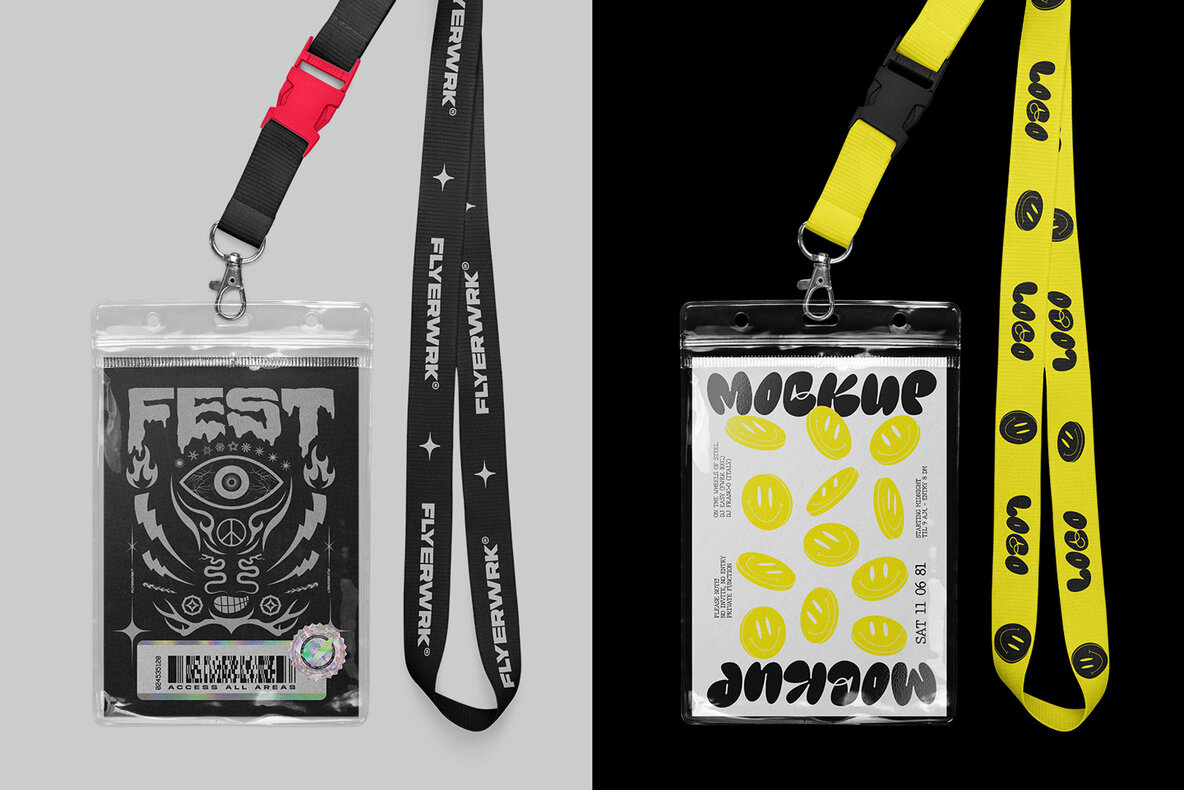 Authentic Lanyard   ID Badge Mockup 7