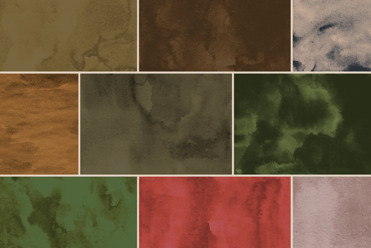 Woodland Autumn Watercolor Backgrounds Pack 2