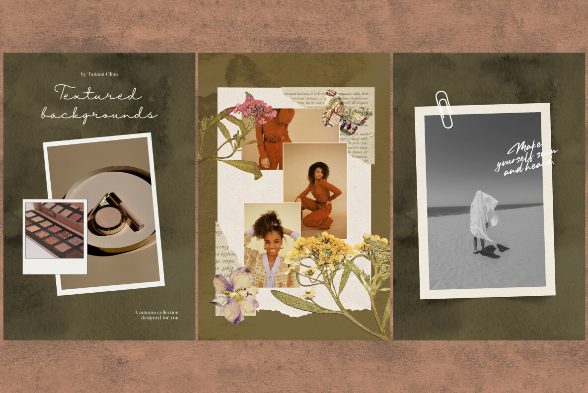 Woodland Autumn Watercolor Backgrounds Pack 11