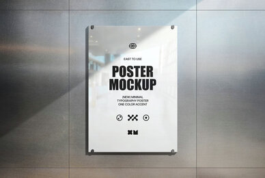 Glass Poster Mockup