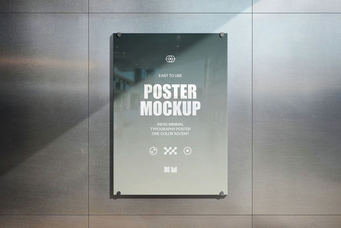 Glass Poster Mockup 3
