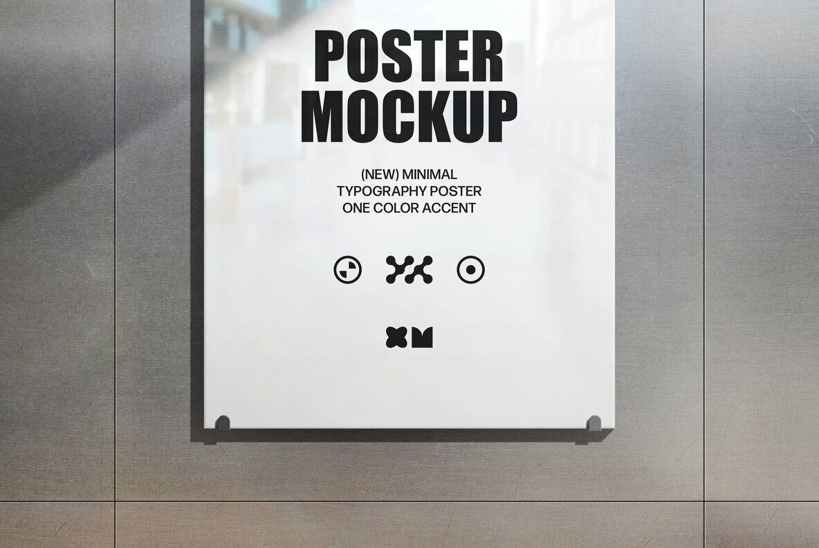 Glass Poster Mockup 4