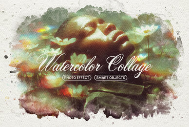 Watercolor Collage Photo Effect