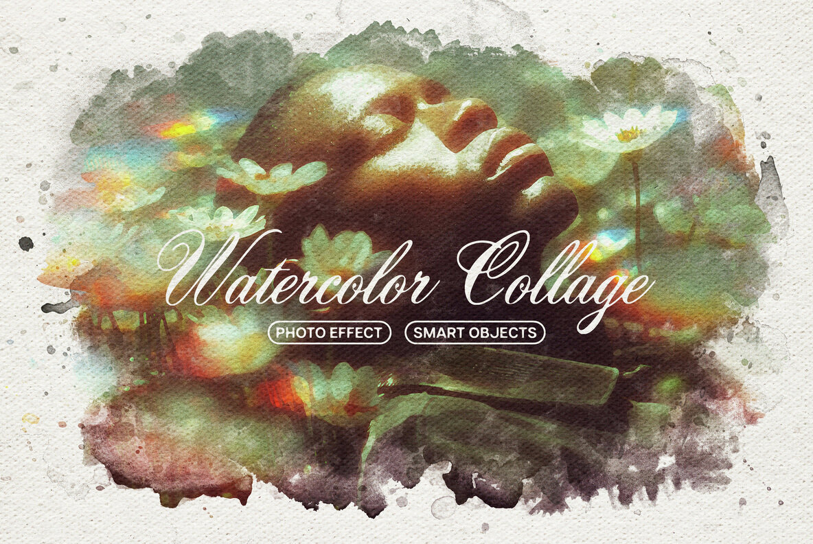 Watercolor Collage Photo Effect 1