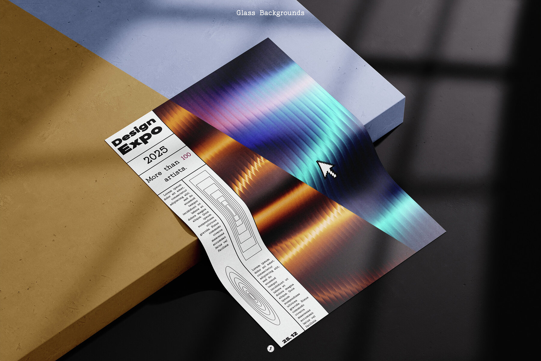 Glass Distorted Waves Backgrounds 8