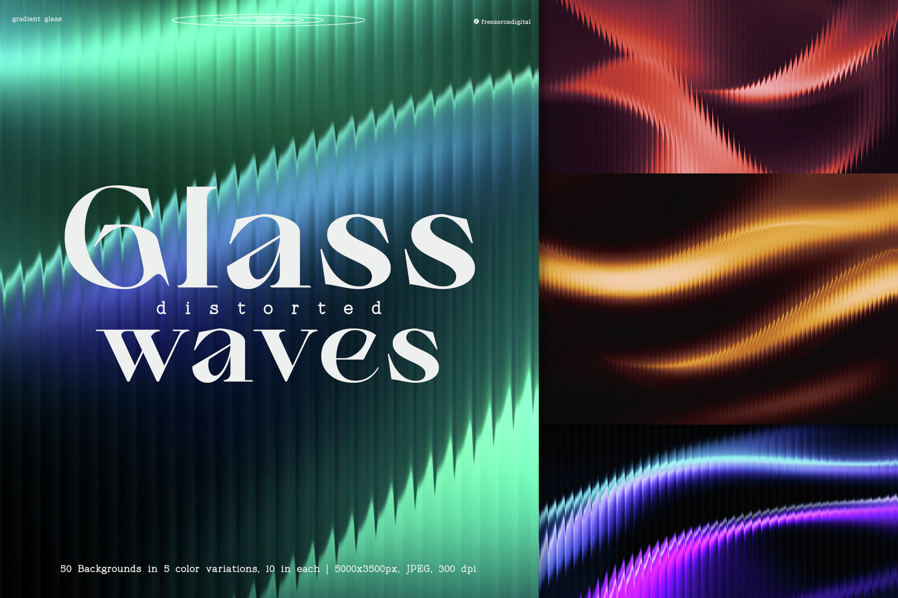 Glass Distorted Waves Backgrounds 13
