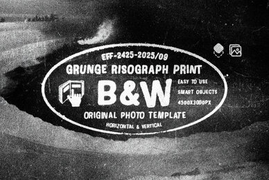 Grunge Riso Photo Effect