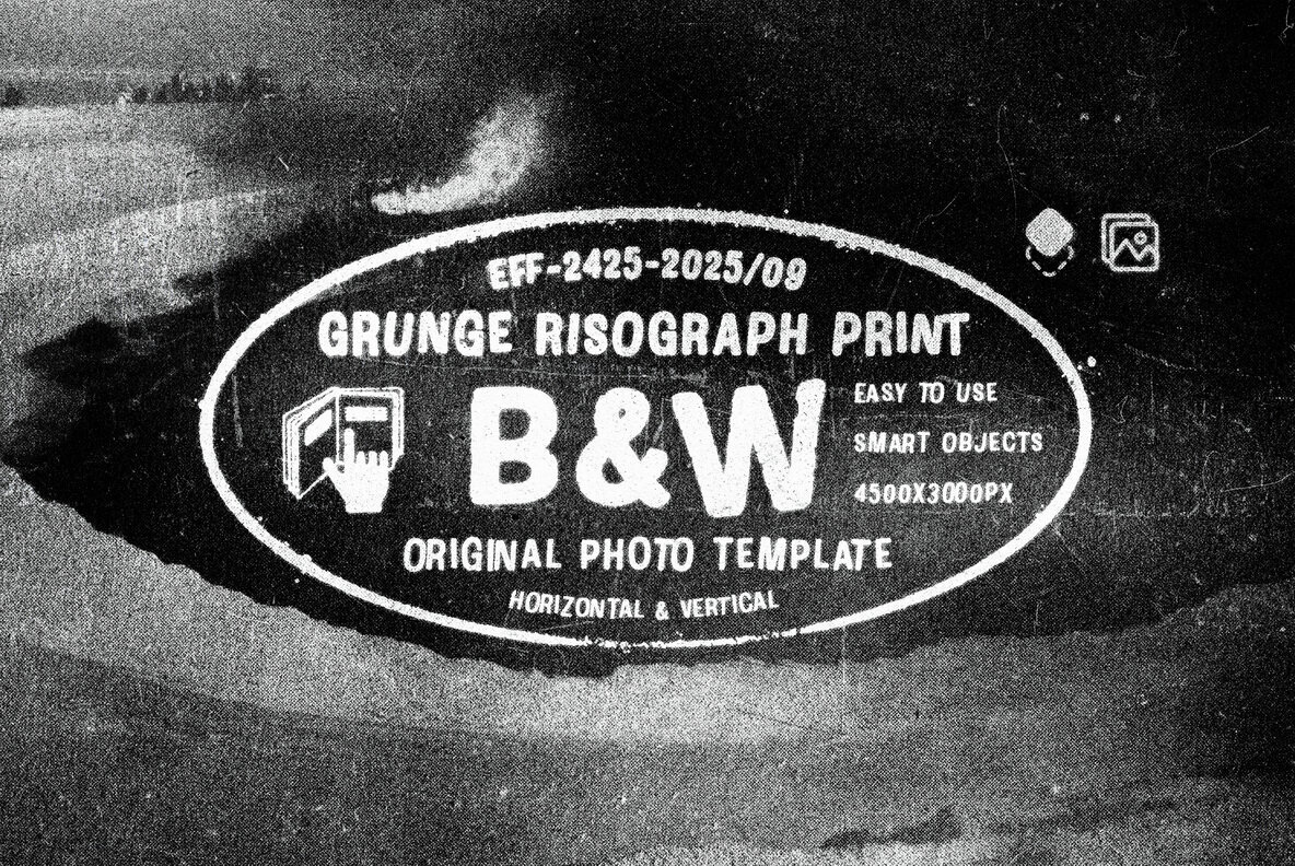 Grunge Riso Photo Effect 1