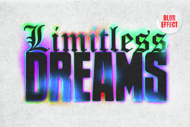 Color Blur Text and Logo Effect