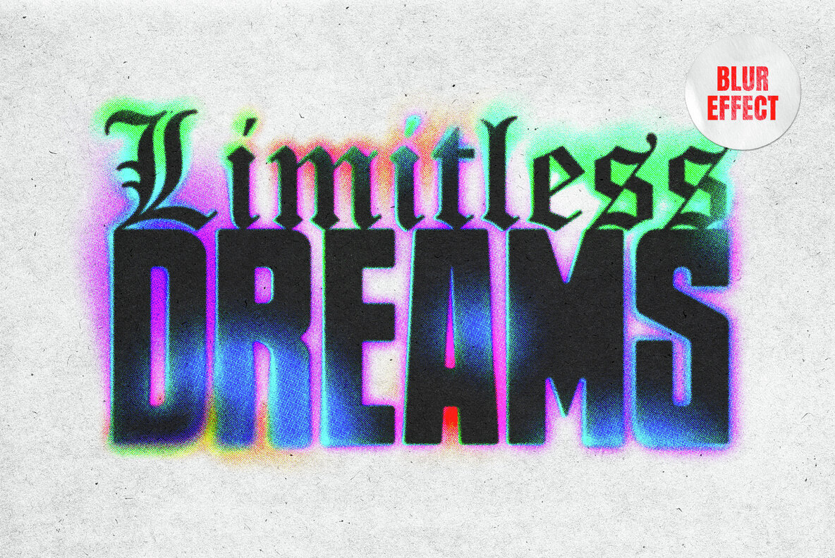 Color Blur Text and Logo Effect 1