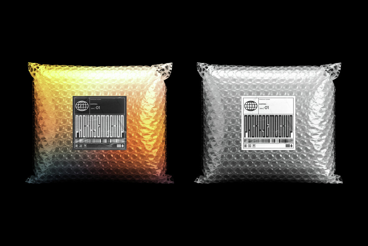 Bubble Wrap Mailing Package Mockup 1