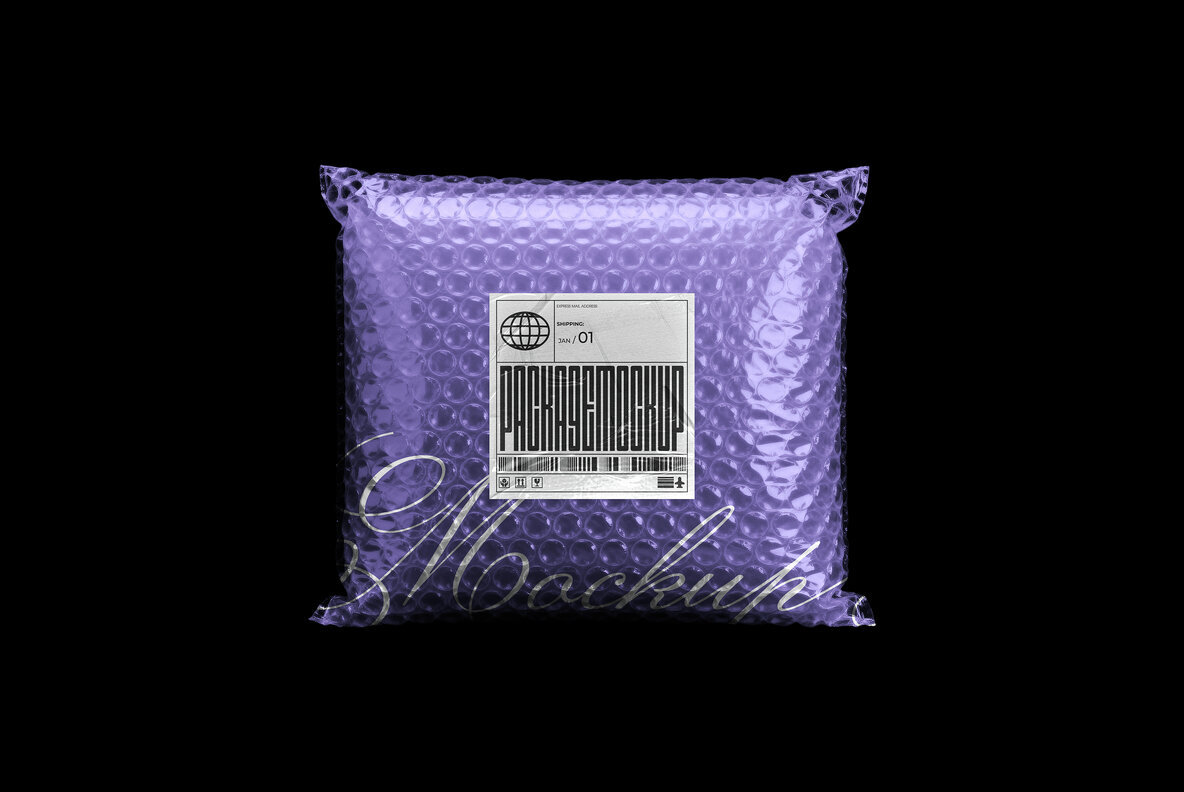 Bubble Wrap Mailing Package Mockup 2