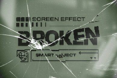 Broken Screen Text and Logo Effect