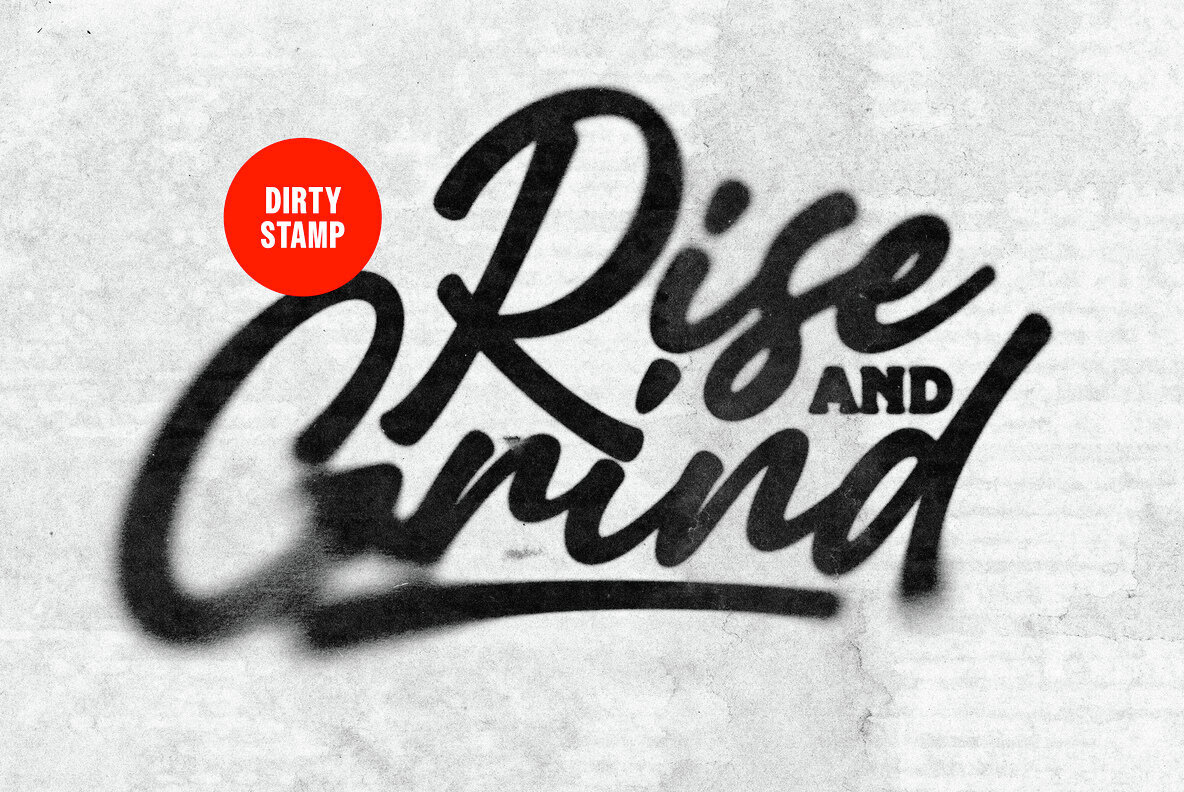 Dirty Stamp Text and Logo Effect 1