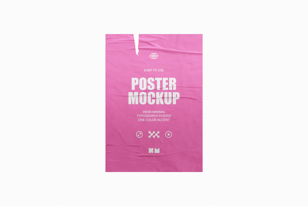 6 in 1 Glued Posters Mockup Set 6