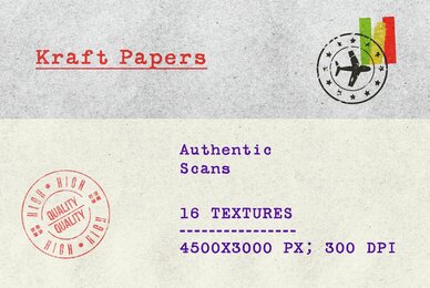 Authentic Kraft Paper Texture Overlays