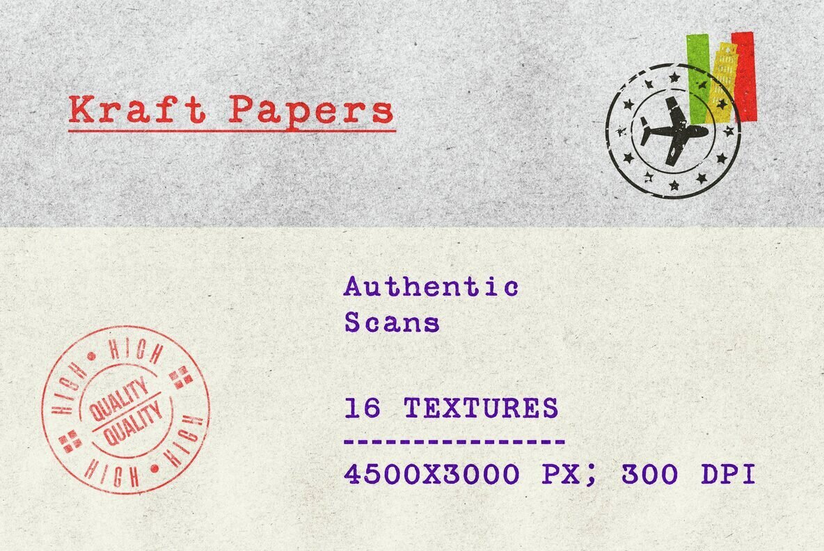 Authentic Kraft Paper Texture Overlays 1