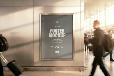 Airport Framed Poster Mockup