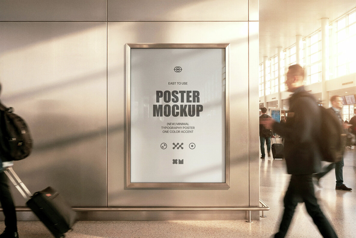 Airport Framed Poster Mockup 2