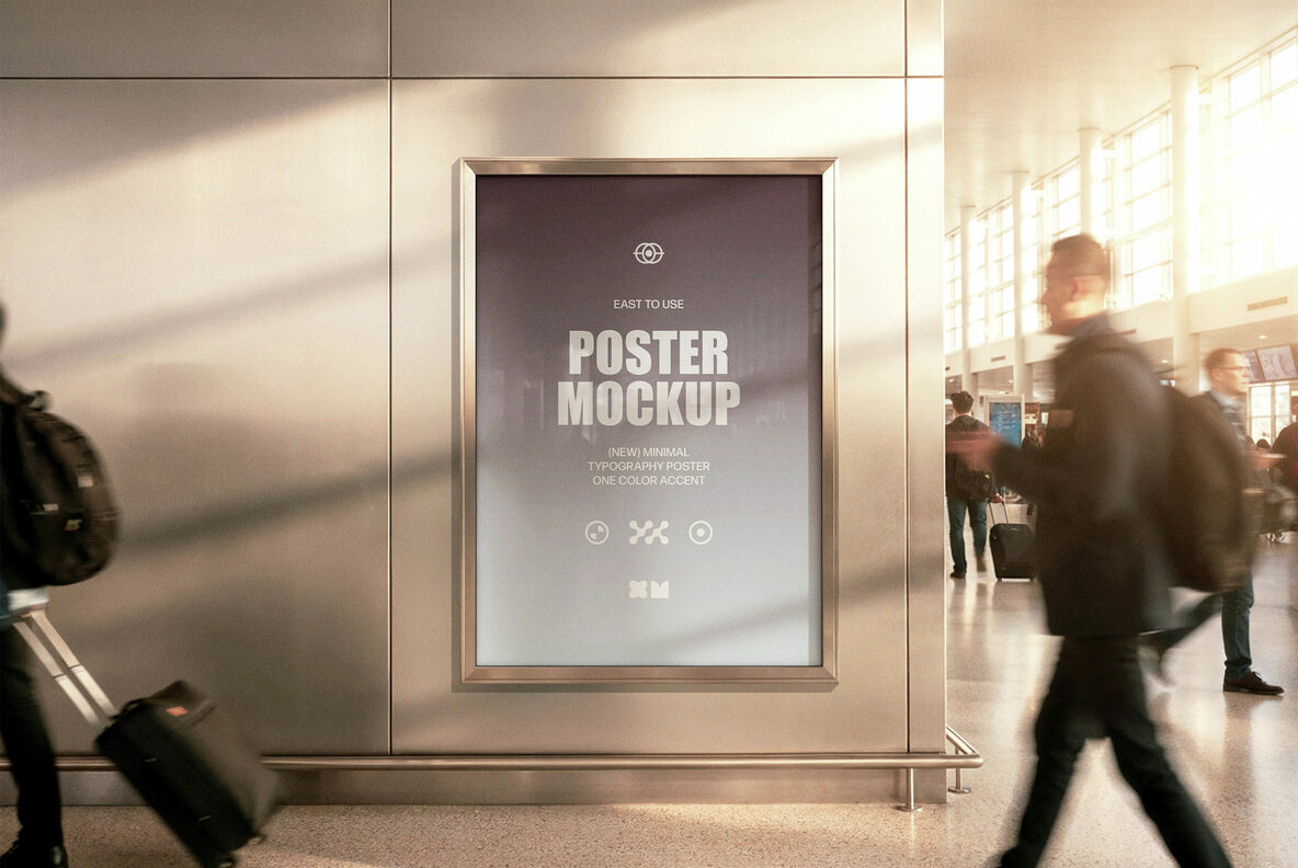 Airport Framed Poster Mockup 3