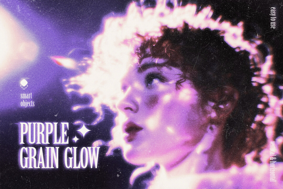 Purple Grain Glow Effect 1