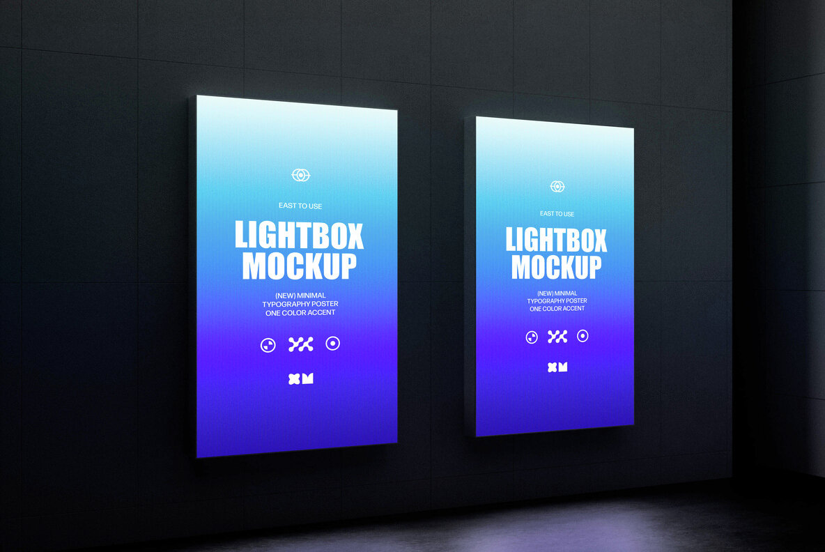 Underground Lightbox Mockup Collection 4