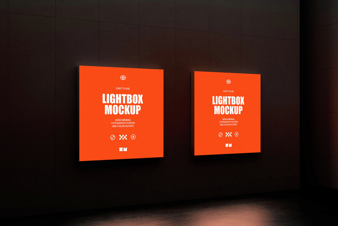Underground Lightbox Mockup Collection 6