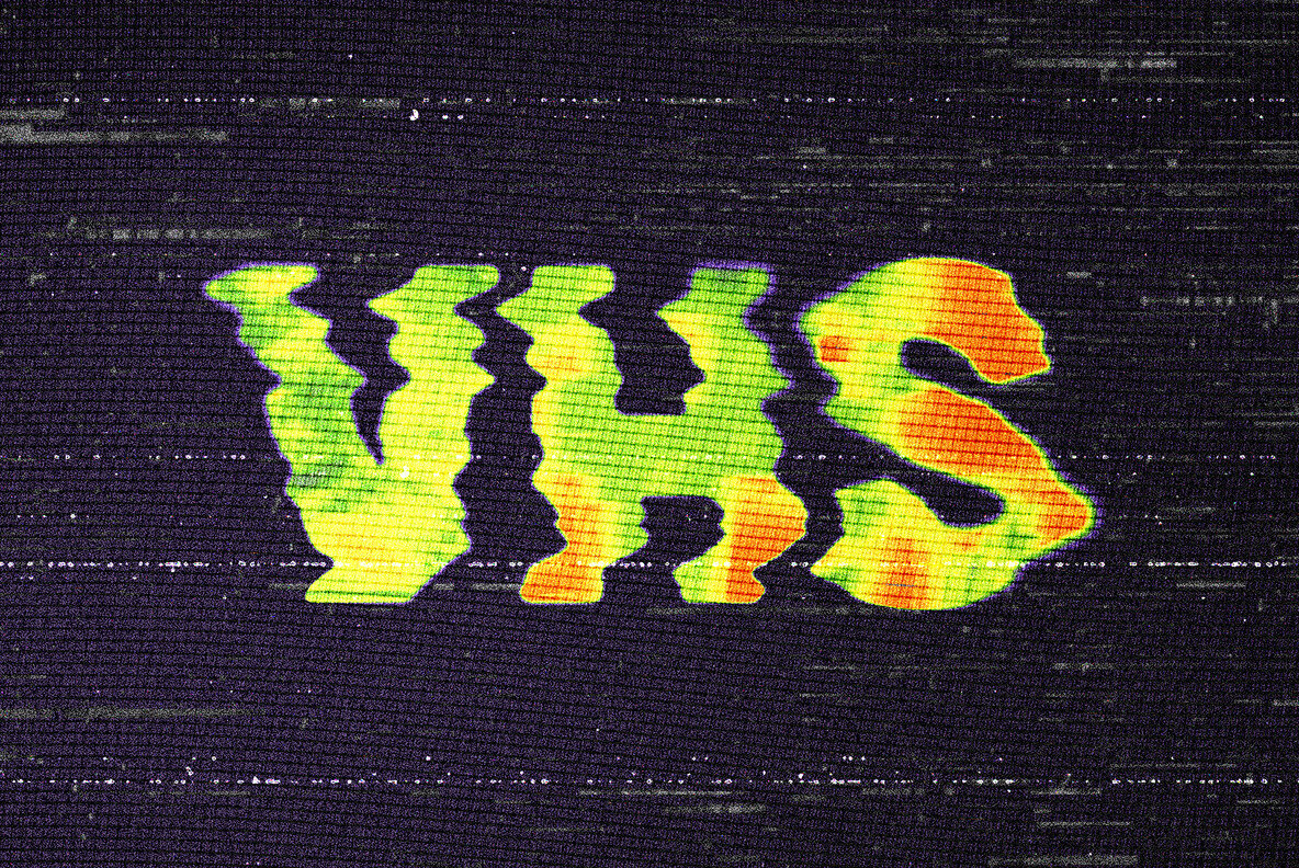 VHS Distorted Text Effect 4