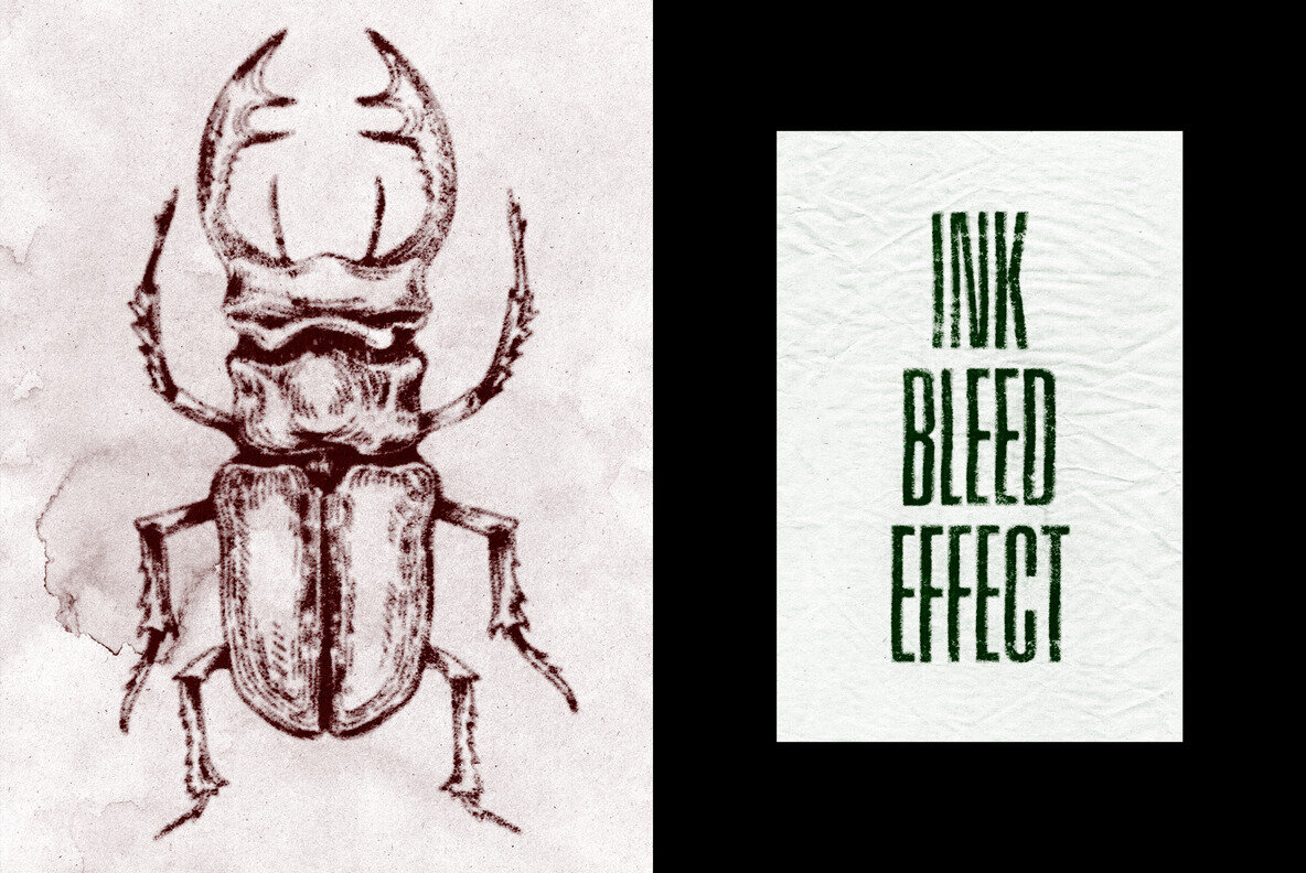 Ink Bleeds Grunge Paper Effect 3