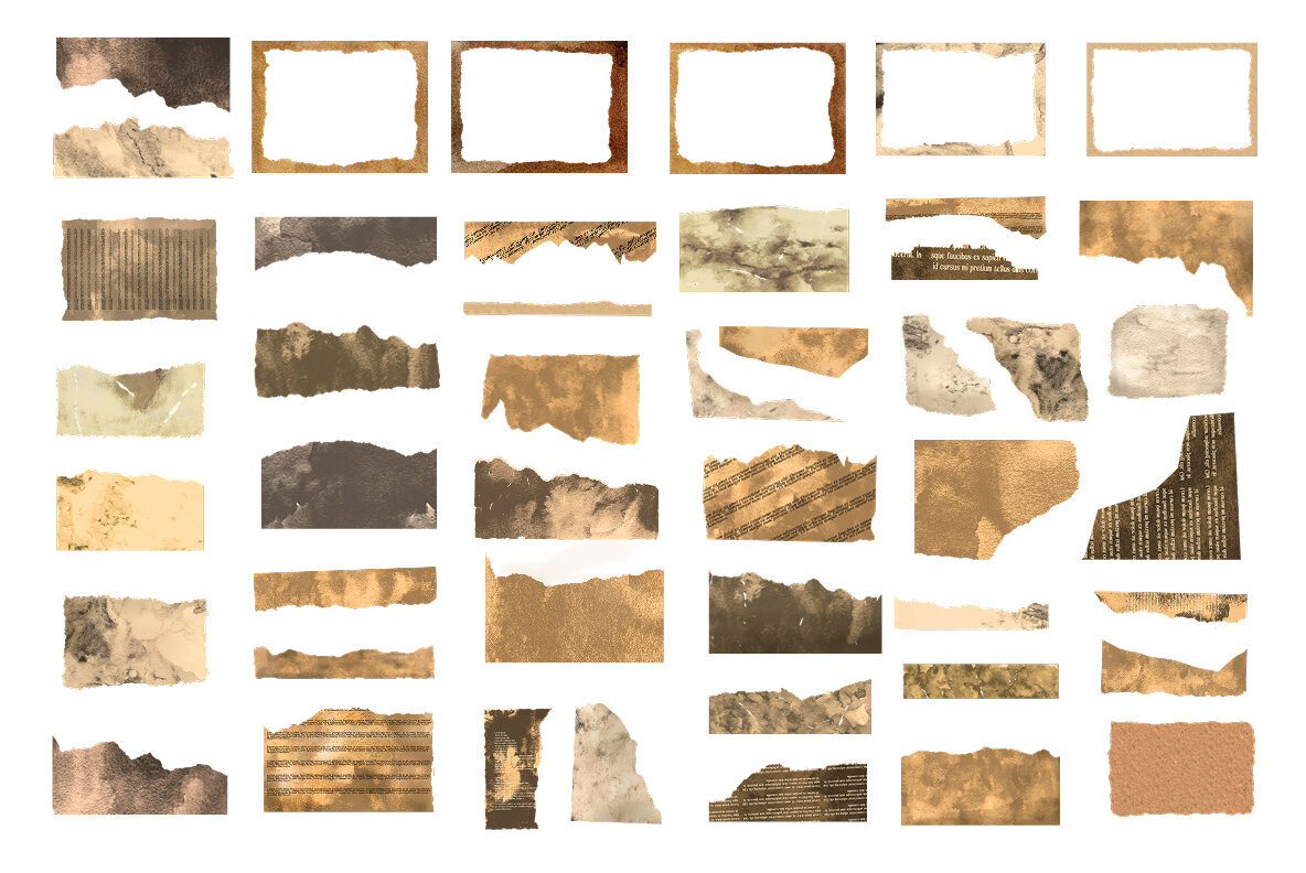 Textured Cut out Papers Pack 1