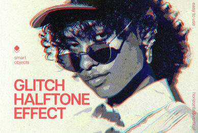 Anaglyph Halftone Photo Effect